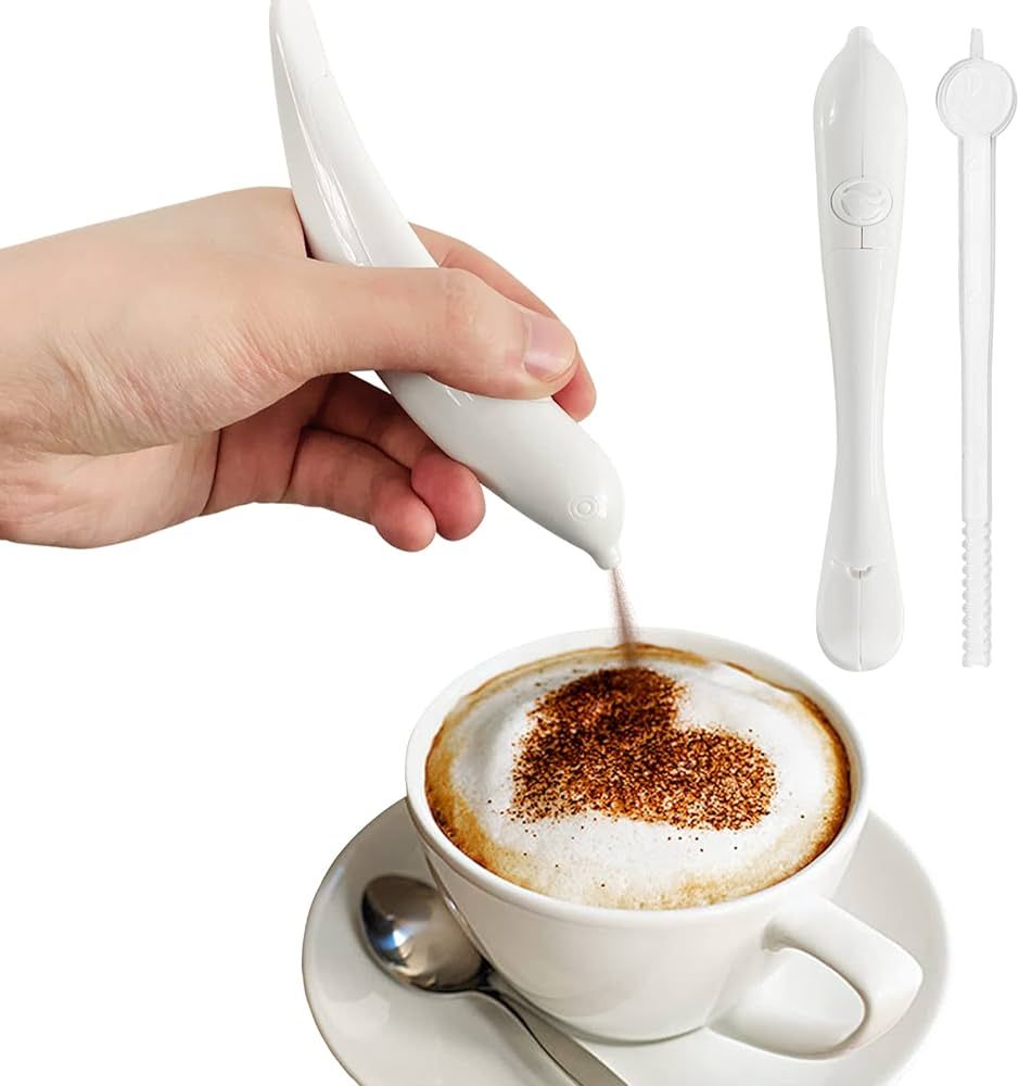 Latte Art Pen, Electrical Coffee Carving Pen, Spice Pen for Coffee Art, Cake Decoration Portable ... | Amazon (US)