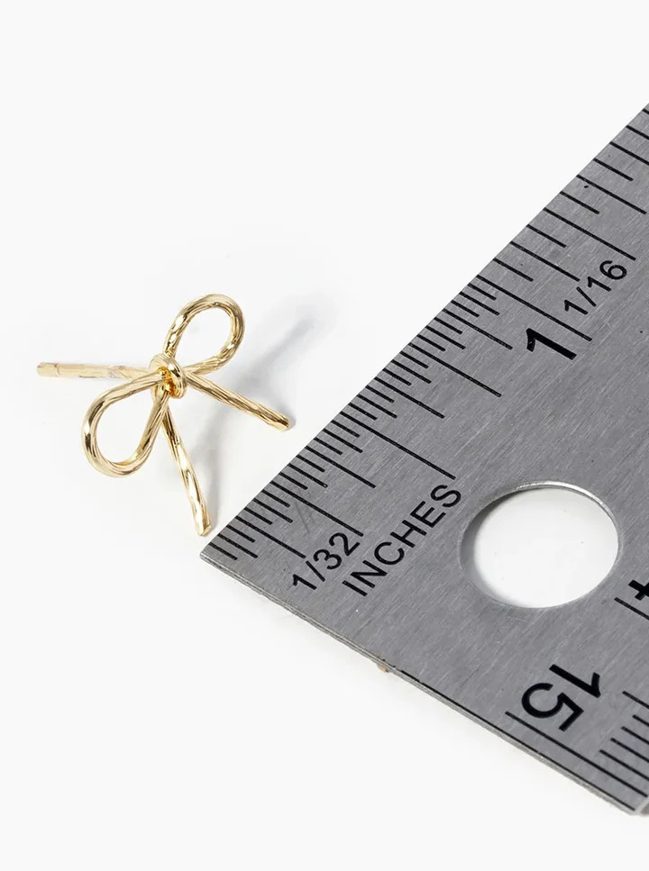 Gold Bow Studs | Erin McDermott Jewelry