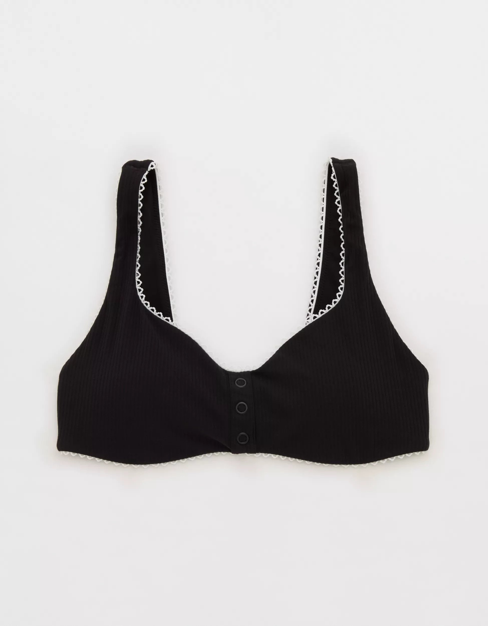 OFFLINE By Aerie Real Me XTRA Rib Picot Sports Bra | Aerie