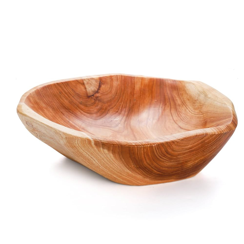 ZENFUN Wood Root Dish Bowl, 7.8''-9.5'' D Irregular Wooden Bowl Snack Dish, Handmade Serving Cont... | Amazon (CA)