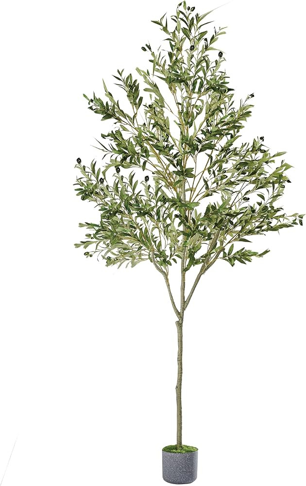 Faux Olive Tree 7ft, Artificial Olive Tree Indoor with Realistic Leaves Fruits, Fake Olive Trees ... | Amazon (US)