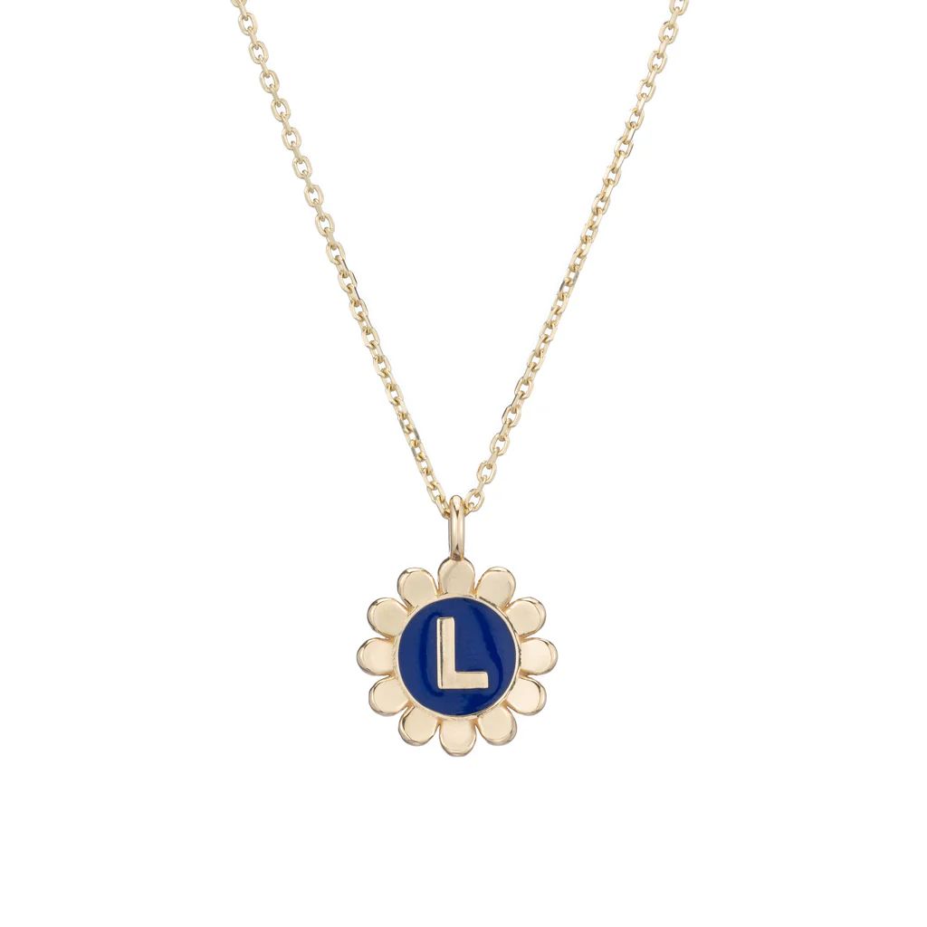 Daisy Initial Pendant Necklace | Ariel Gordon Jewelry