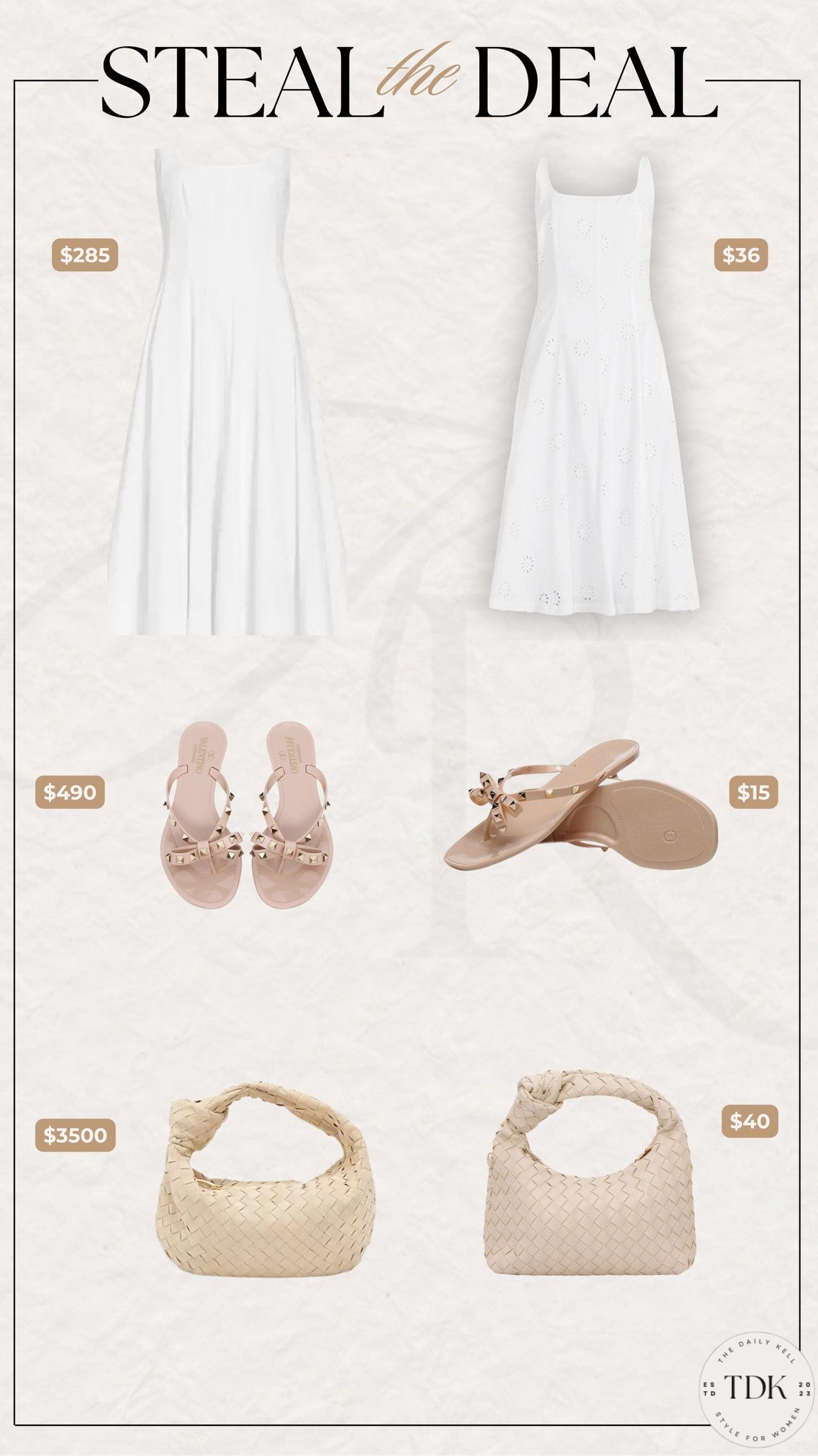 Feel the summer vibe with this white dress paired with neutral bag and sandals.

Whether you're splurging or scoring a deal, this outfit will have you look effortlessly elegant. 

#LTKOver40 #LTKFindsUnder100 #LTKStyleTip