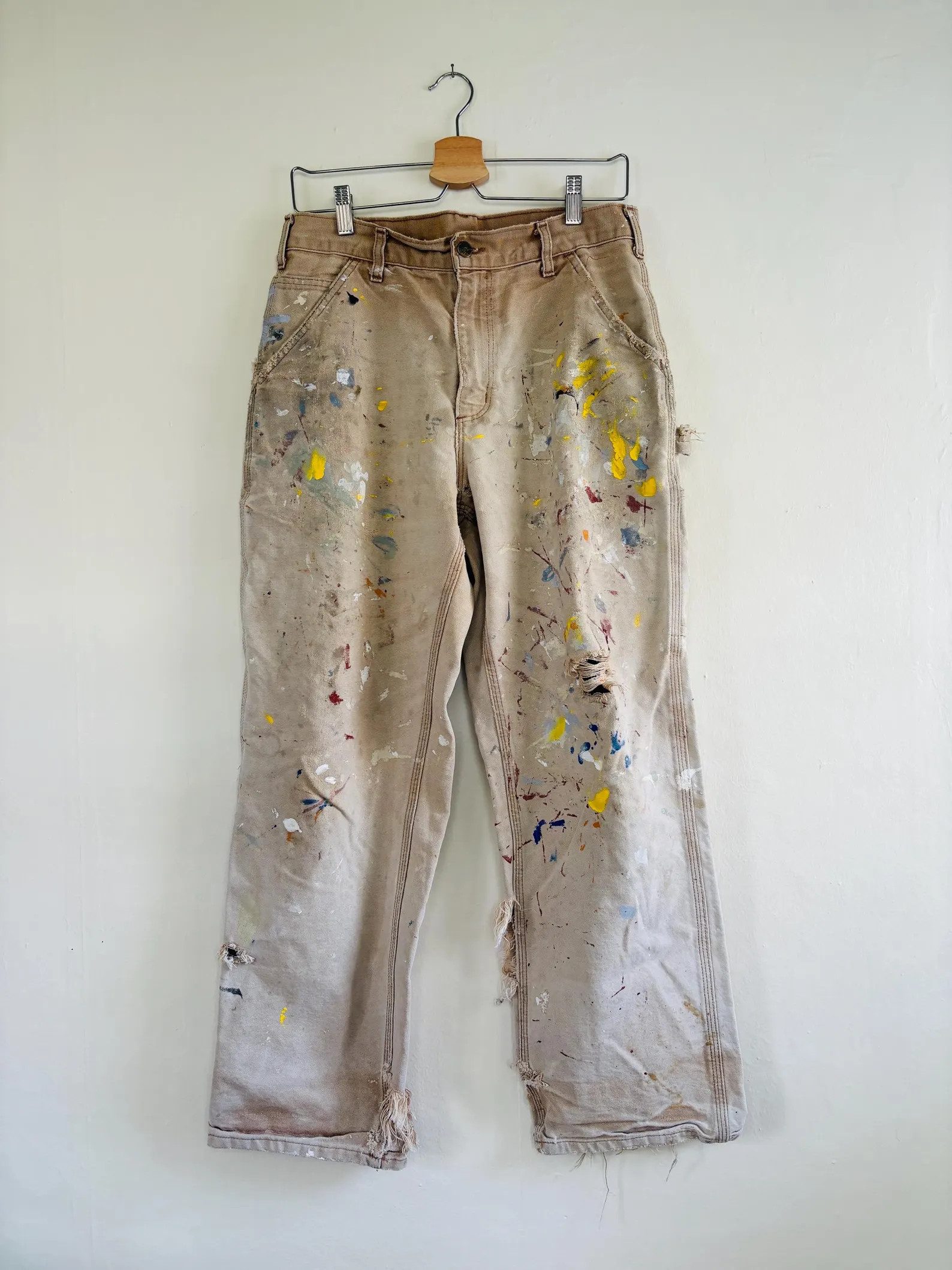 Paint Splattered and Distressed Dungaree Fit Cotton CARHARTT Carpenter Pants - Etsy | Etsy (US)