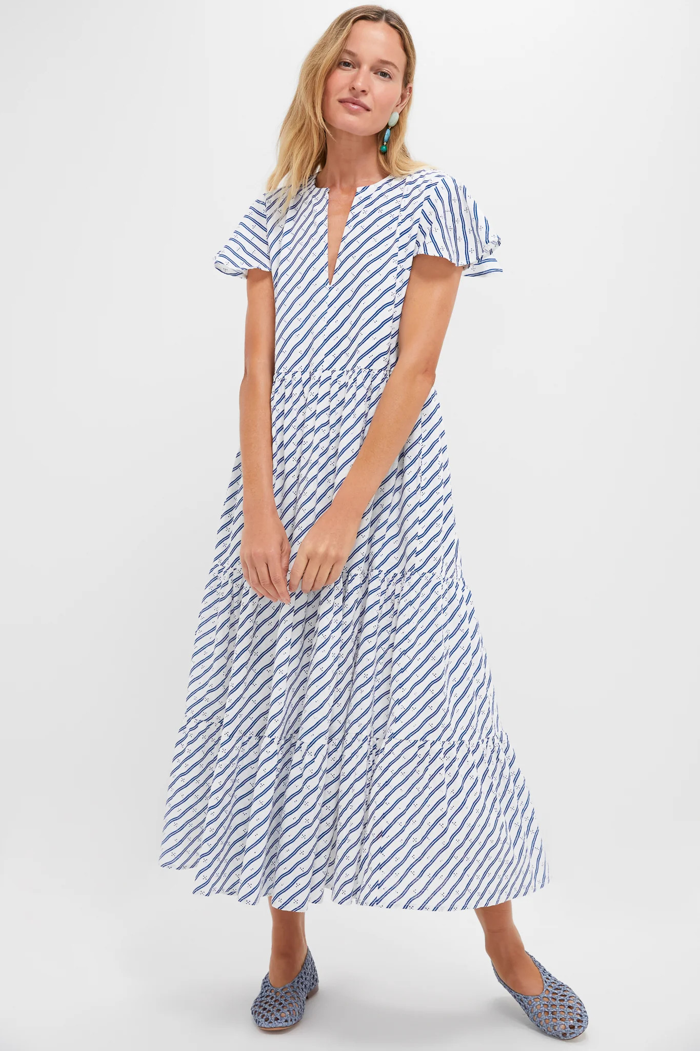 Dipsy Navy V-Neck Maxi Dress | Tuckernuck (US)