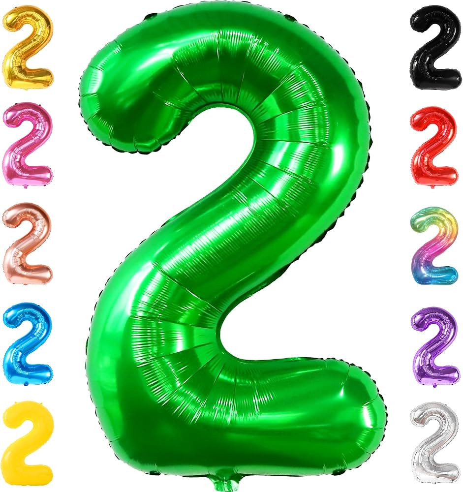 KatchOn Giant Green Number 2 Balloon, 40 Inches, Perfect for 2nd Birthday Decorations, Tractor Pa... | Amazon (US)