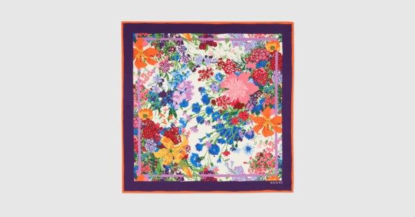 Ken Scott print silk scarf | Gucci (US)