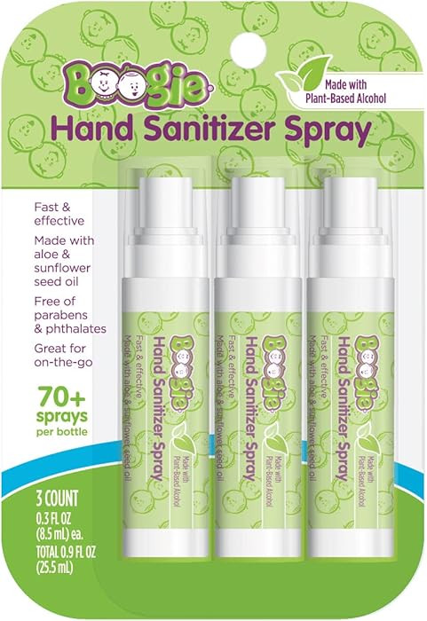Boogie Kids Hand Sanitizer Spray for Babies &Toddlers, Great for Diaper Bags and Backpacks, Plant... | Amazon (US)