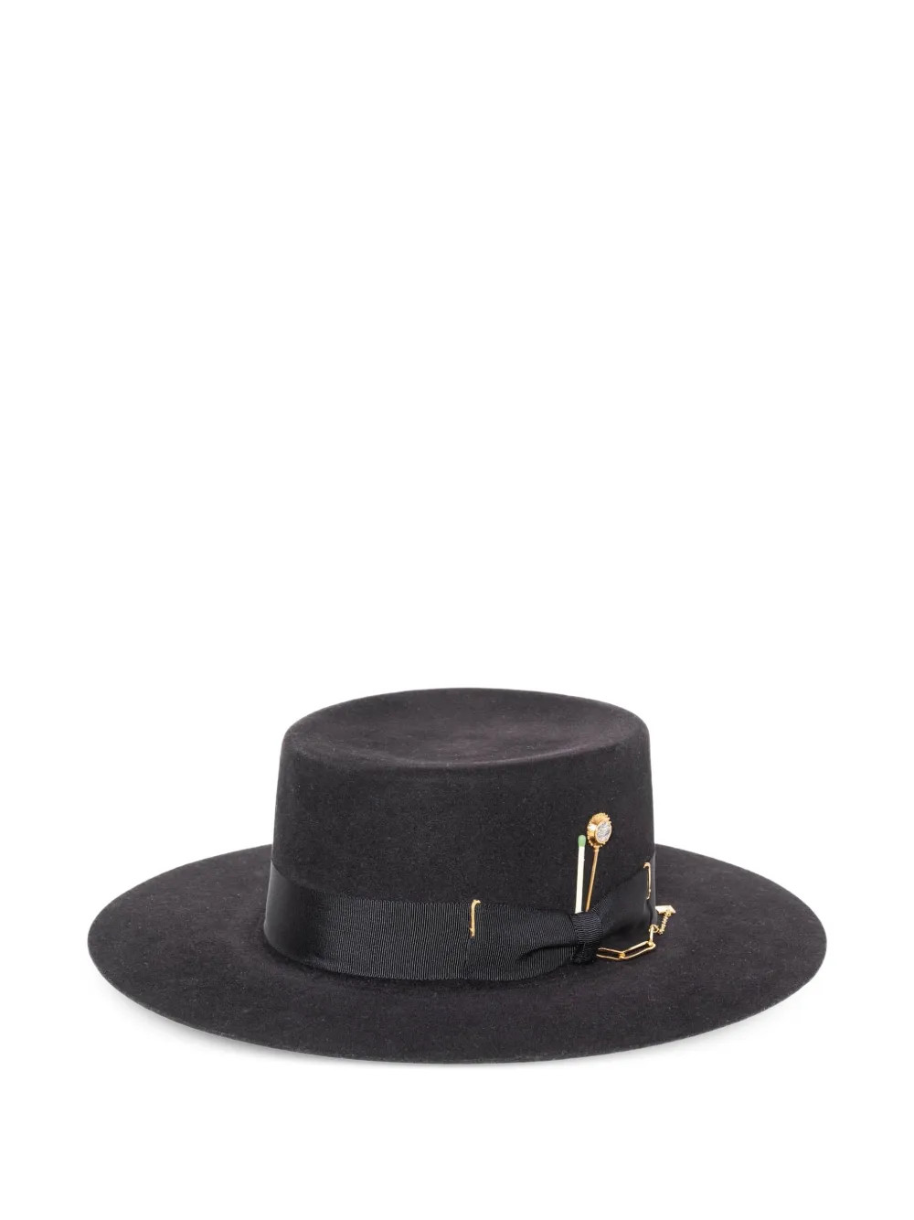 East Hall ribbon-trim pin hat | Farfetch Global