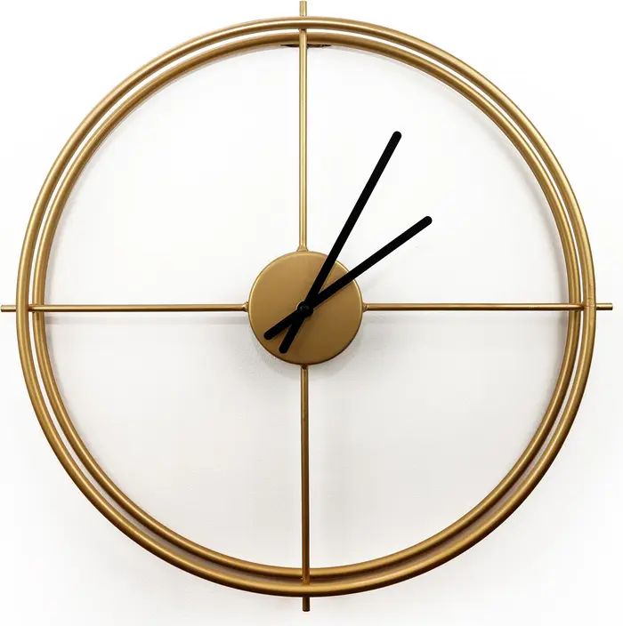 Minimalist 50cm Iron Wall Clock - Gold | Nordstrom Rack