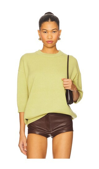 SEROYA Jacey Sweater in Green. - size L | Revolve Clothing (Global)