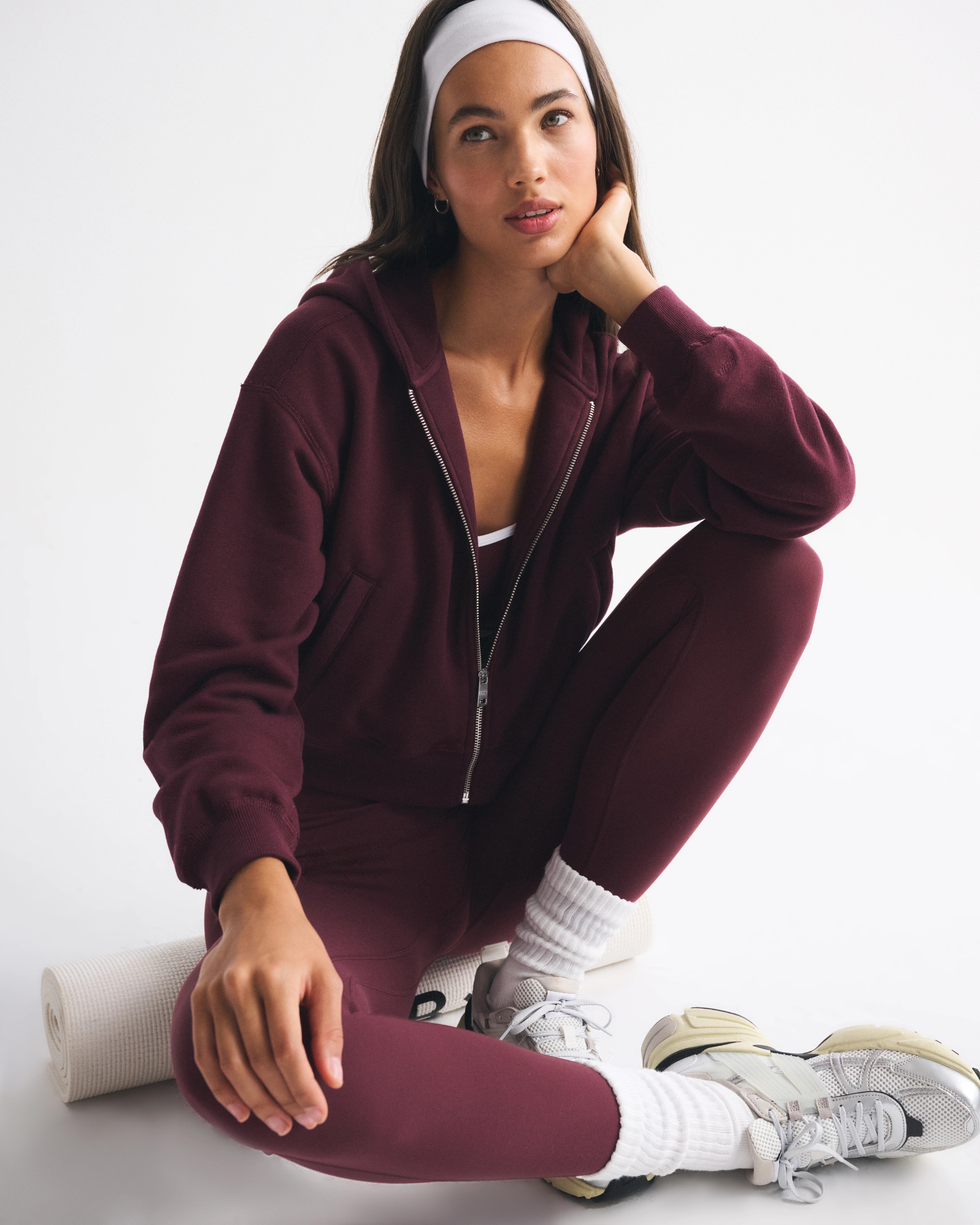 YPB On The Go French Terry Full-Zip | Abercrombie & Fitch (US)