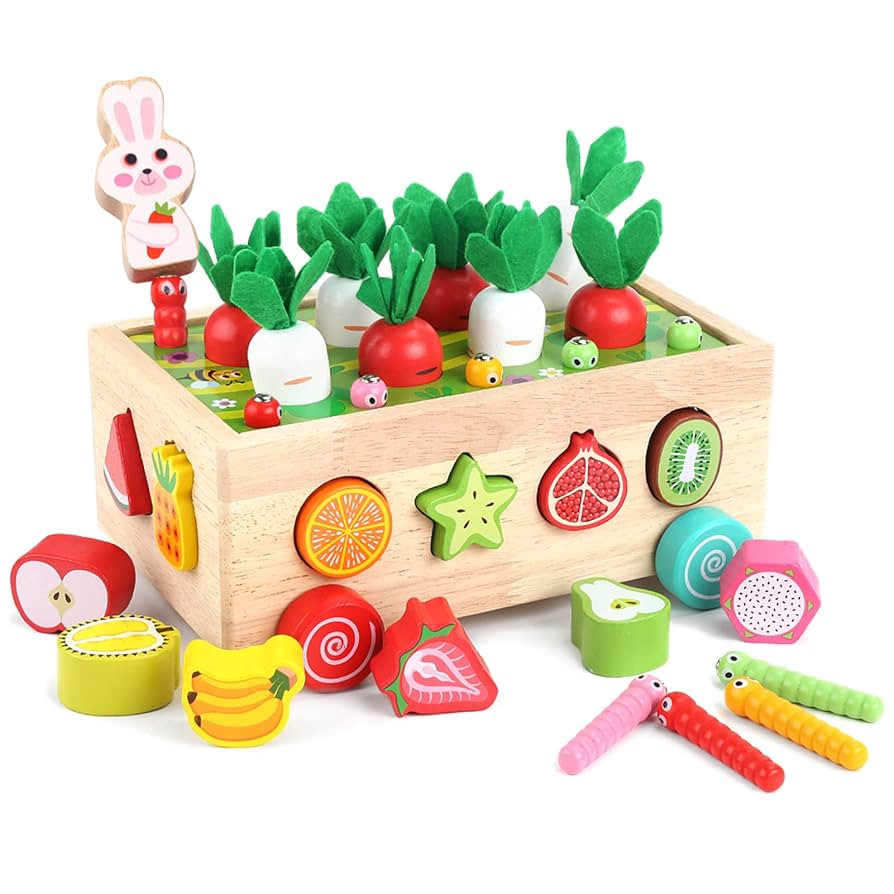 Toddlers Montessori Wooden Educational Toys for Baby Boys Girls Age 1 2 3 Year Old, Shape Sorting... | Amazon (US)