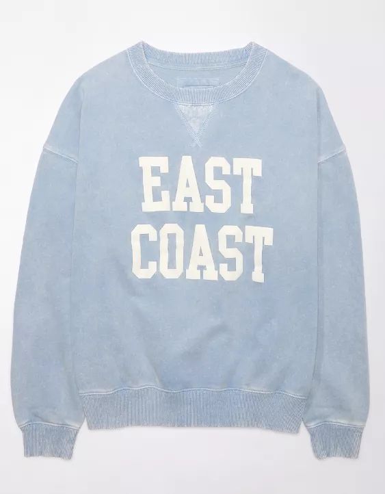 AE Crew Neck Graphic Fleece Sweatshirt | American Eagle Outfitters (US & CA)