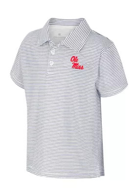 Colosseum Athletics Toddler Boys NCAA Ole Miss Rebels Feeder Stripe Short Sleeve Polo Shirt | Belk