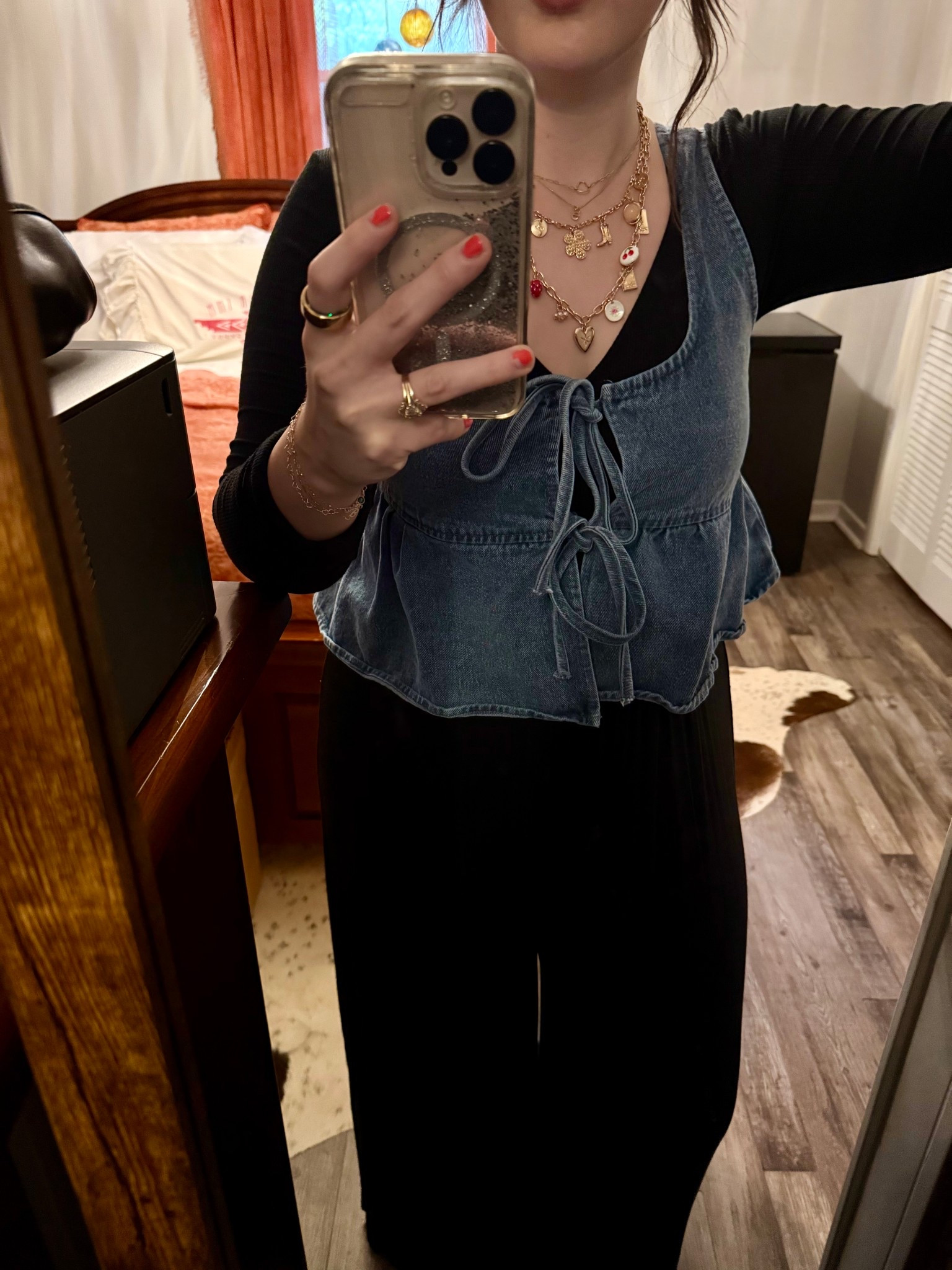 Obsessed with how versatile this denim tie blouse is for fall. 😍 

#LTKMidsize #LTKStyleTip #LTKSeasonal