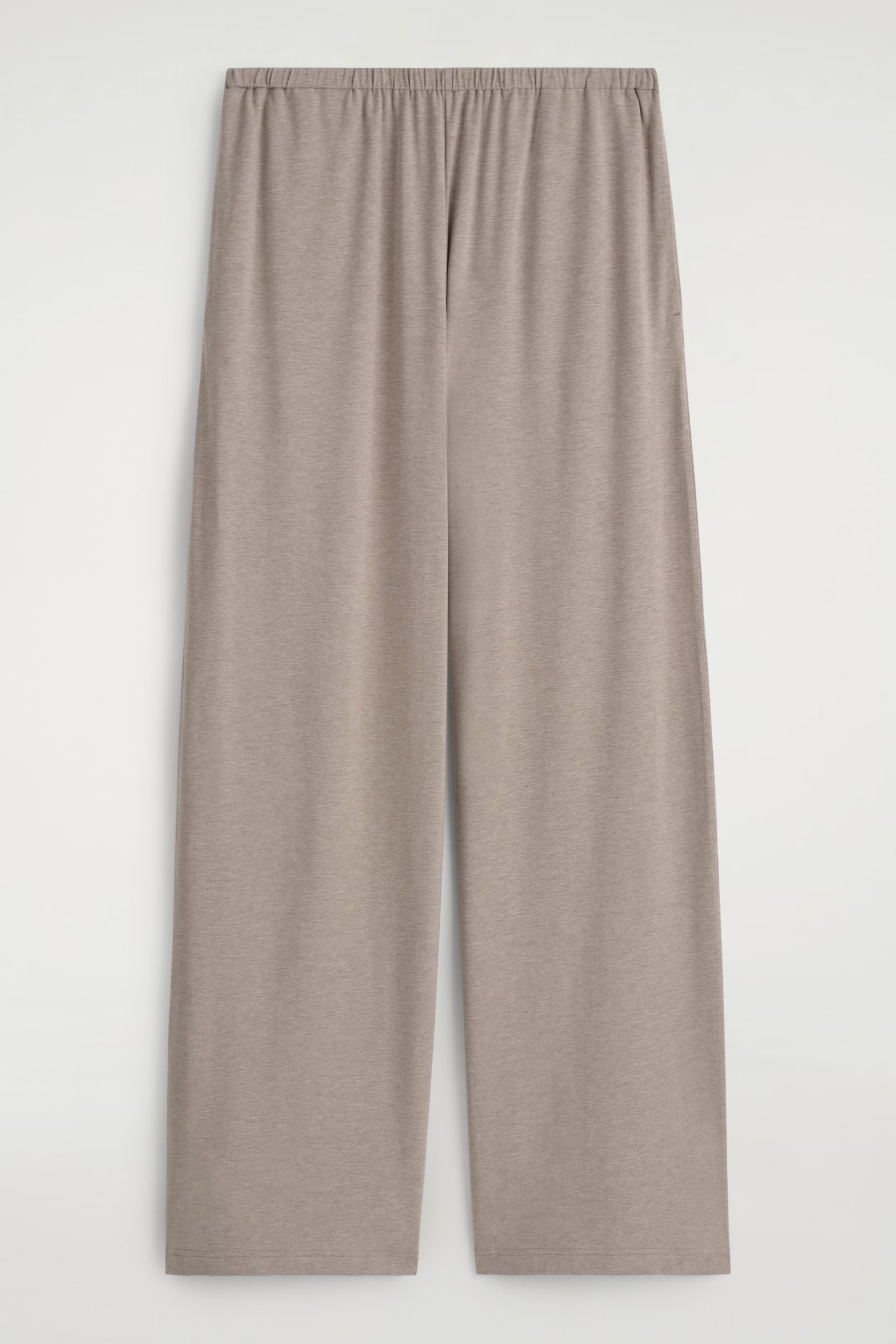 FLUID JERSEY WIDE-LEG TROUSERS - BEIGE MÉLANGE | COS | COS UK