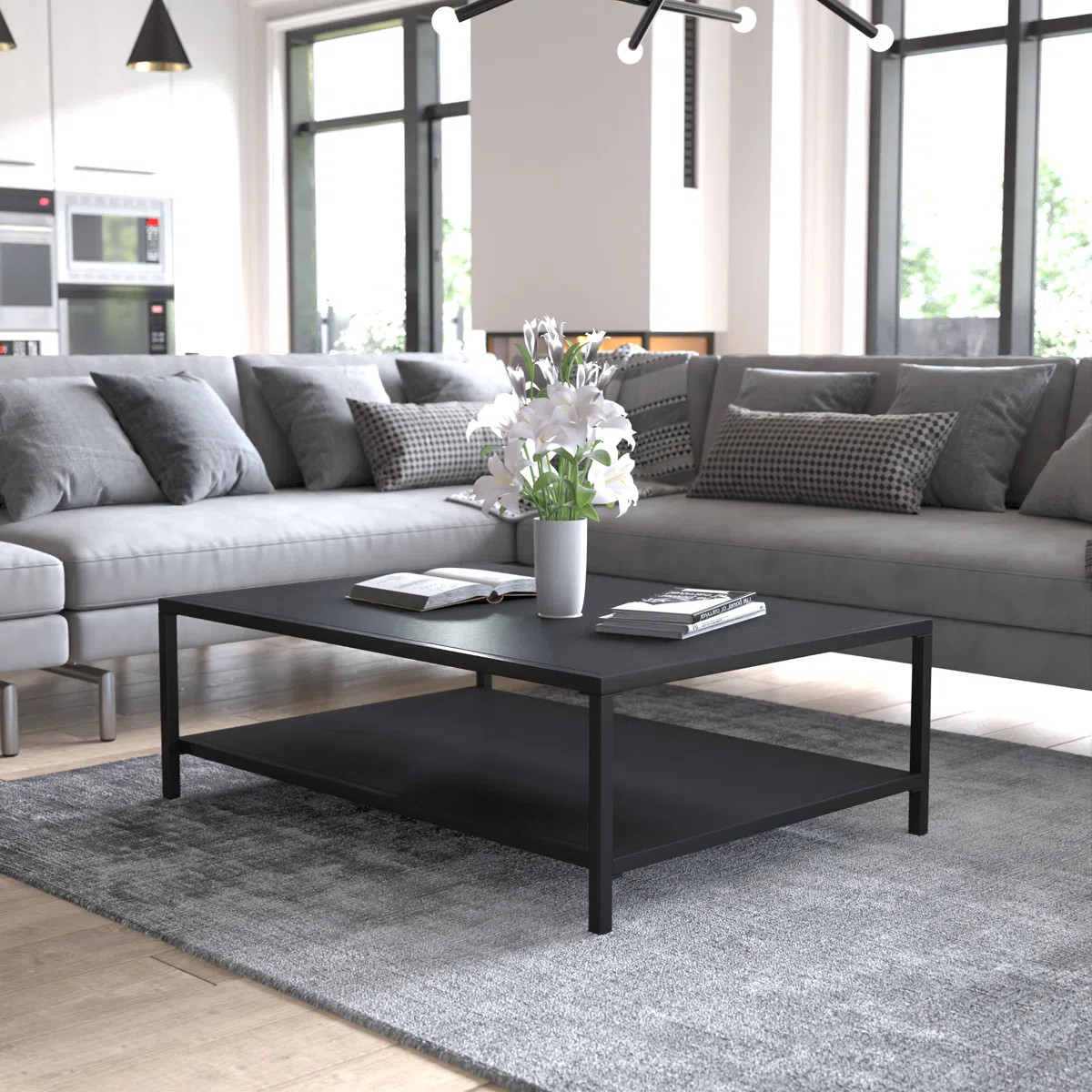 Brock Rectangular Metal Outdoor Coffee Table | Wayfair North America