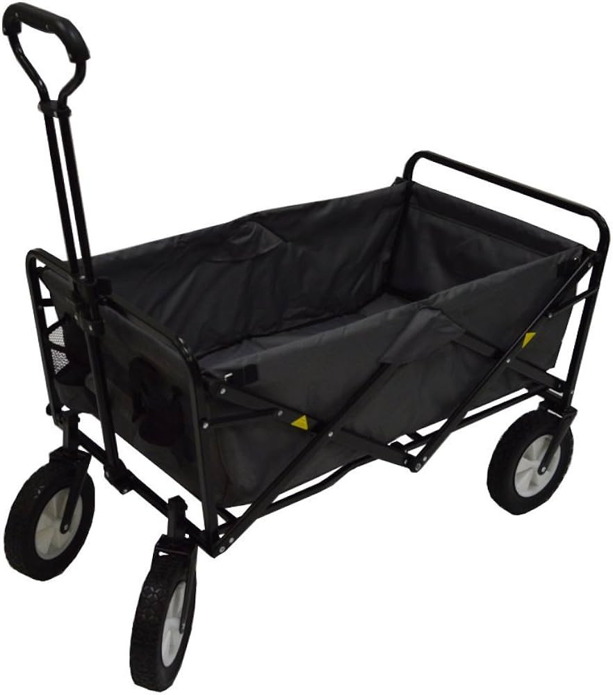 MacSports Collapsible Folding Outdoor Utility Wagon, Black | Amazon (US)