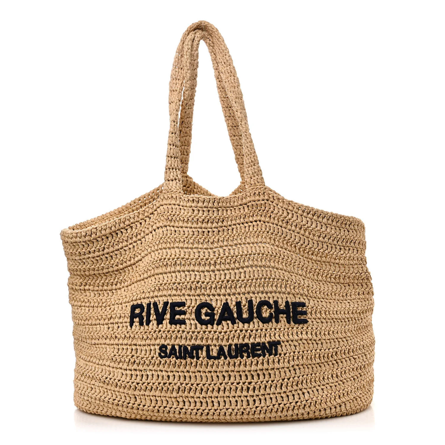 Raffia Rive Gauche Tote Natural | FASHIONPHILE (US)