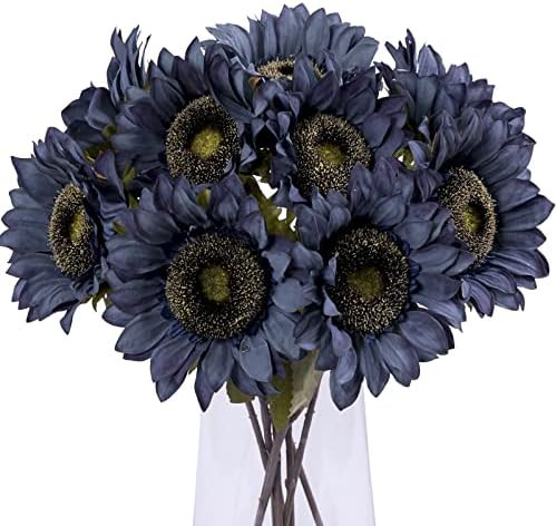 Hawesome Vintage Sunflowers Artificial Flowers 7 Pcs Faux Silk Sunflowers Bouquet Fake Real Touch... | Amazon (US)