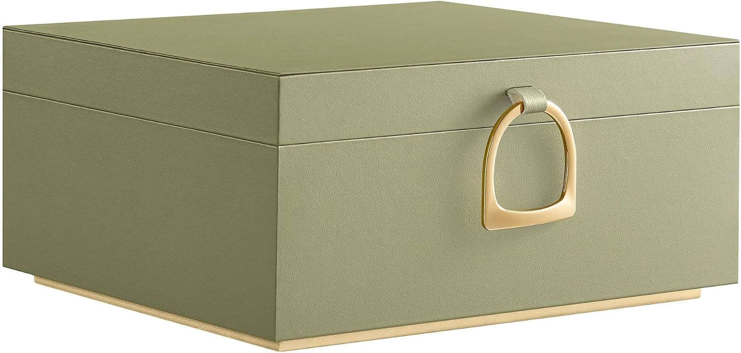 SONGMICS 2-Layer Jewelry Box with Handle, Removable Tray, Floating Effect | Amazon (US)