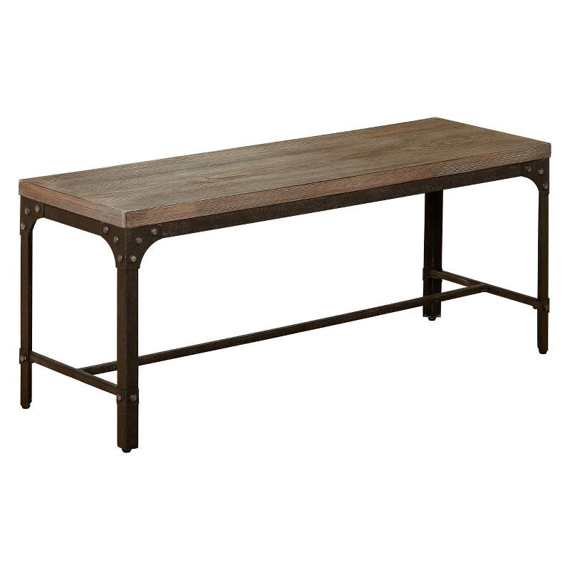Scholar Vintage Industrial Dining Bench Gray - Buylateral | Target