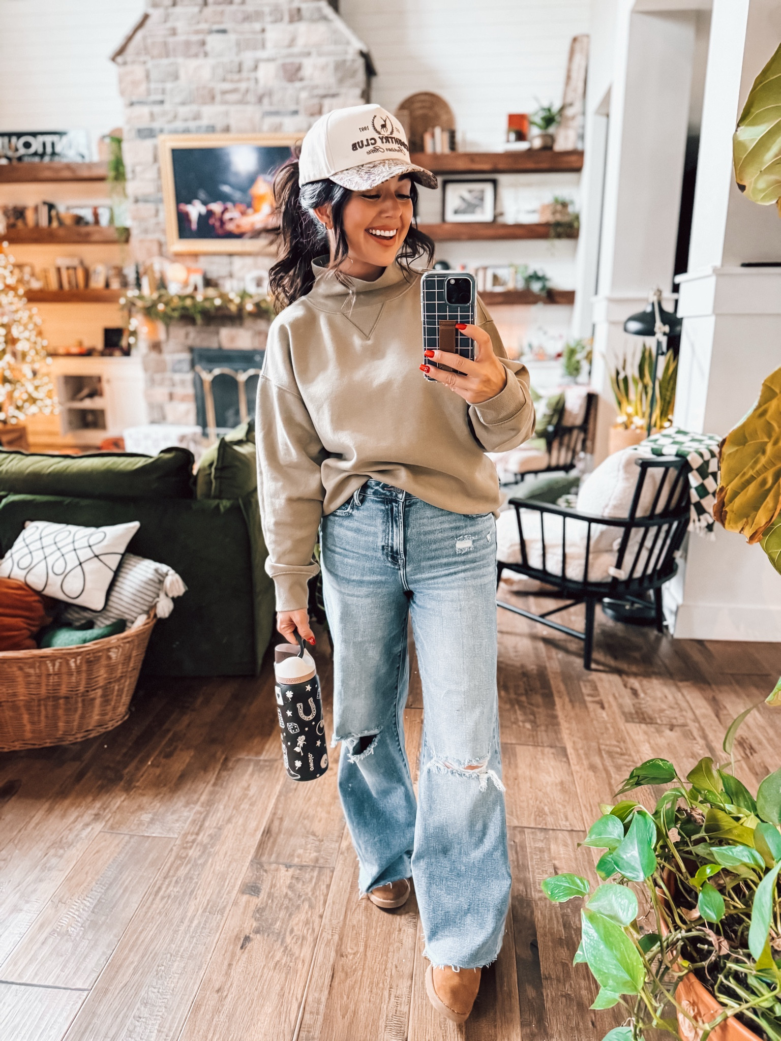 Wearing xs in this mock neck sweatshirt from target also these jeans are hidden jeans and are the perfect wide leg

#LTKU #LTKSeasonal #LTKStyleTip