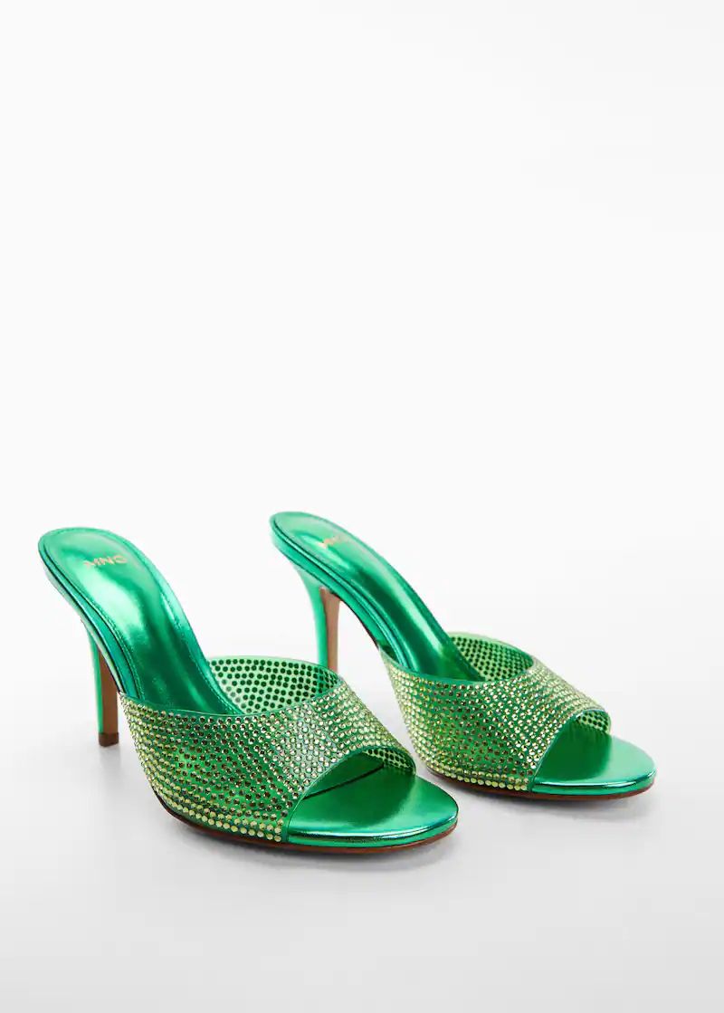 Glitter high-heeled sandals | MANGO (UK)