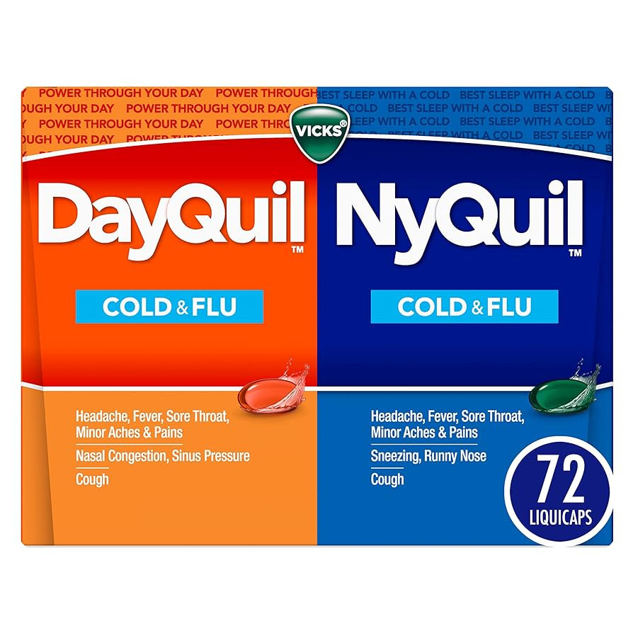 Vicks DayQuil & NyQuil Co-Pack, Cold & Flu Medicine, Powerful Multi-Symptom Daytime & Nighttime R... | Amazon (US)