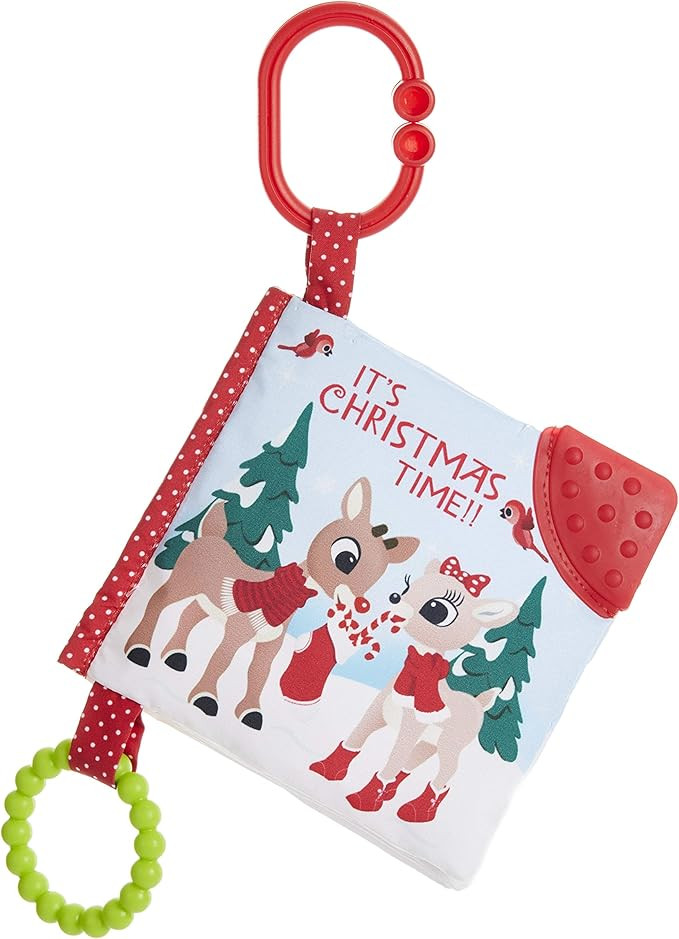 KIDS PREFERRED Rudolph The Red-Nosed Reindeer On The Go Teether Book, Soft Crinkle, Mirror, Chris... | Amazon (US)