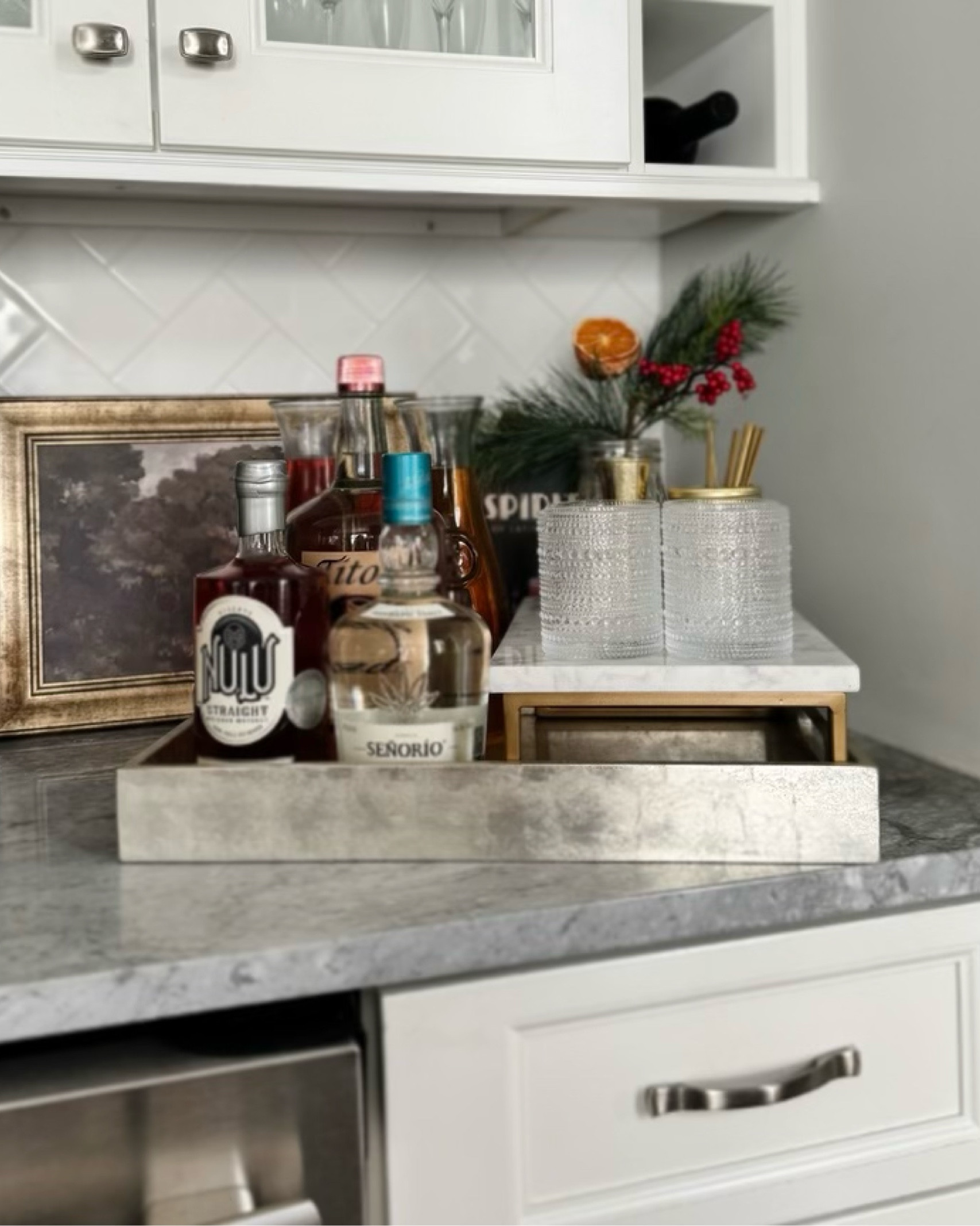 Create a DIY cocktail station to make hosting a breeze this holiday season!

#LTKhome #LTKHoliday #LTKSeasonal
