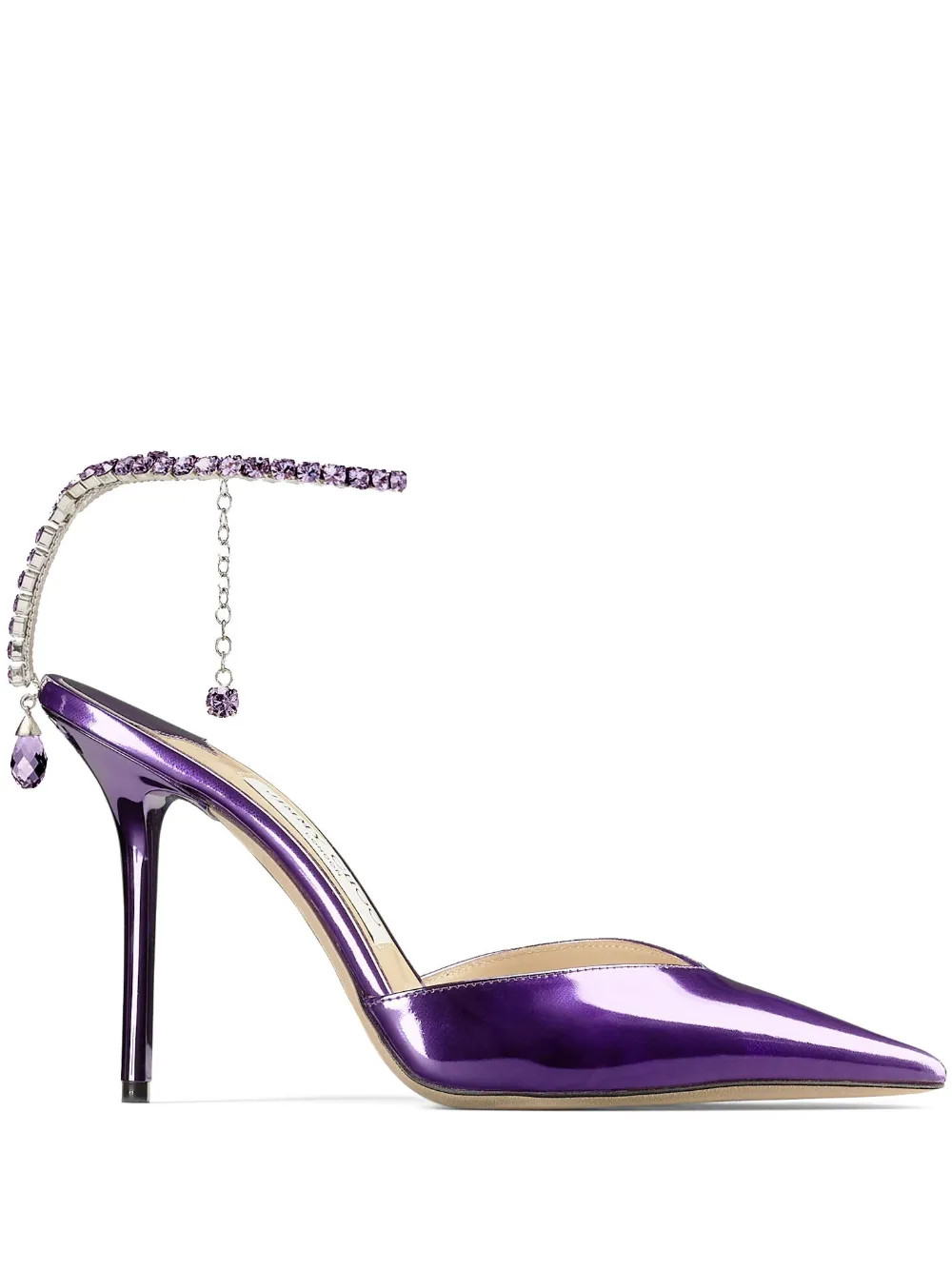 Jimmy Choo Saeda 100mm crystal-embellished Pumps  - Farfetch | Farfetch Global