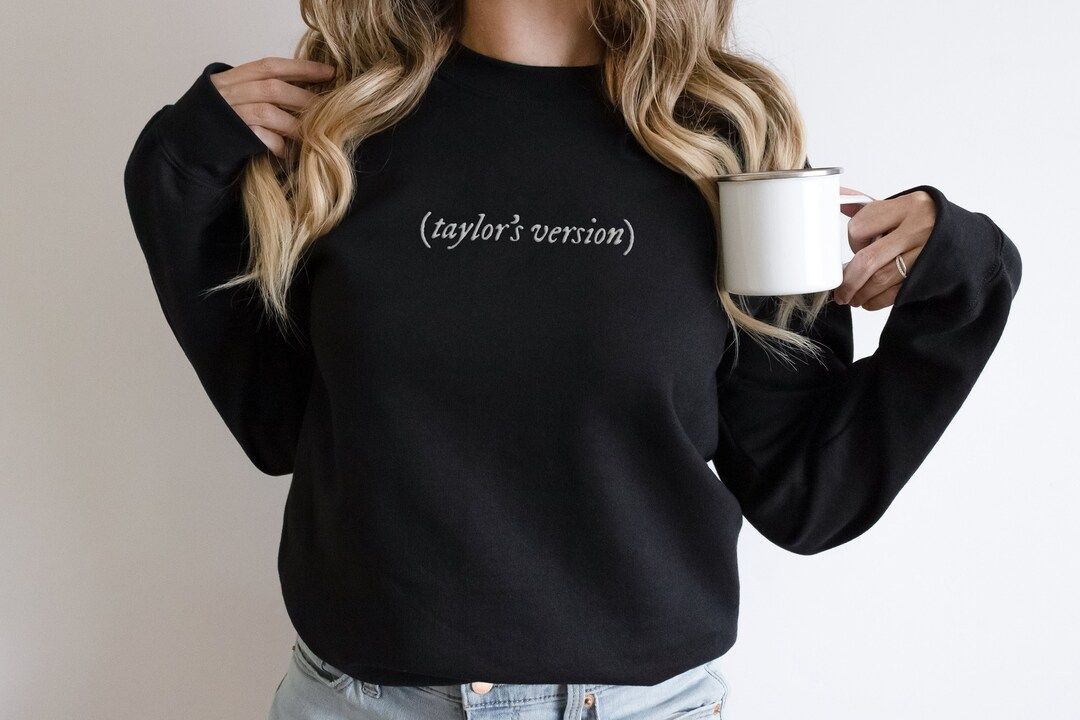 Taylor Swift Embroidered Sweatshirt, Taylor's Version Embroidered Crewneck | Etsy (US)