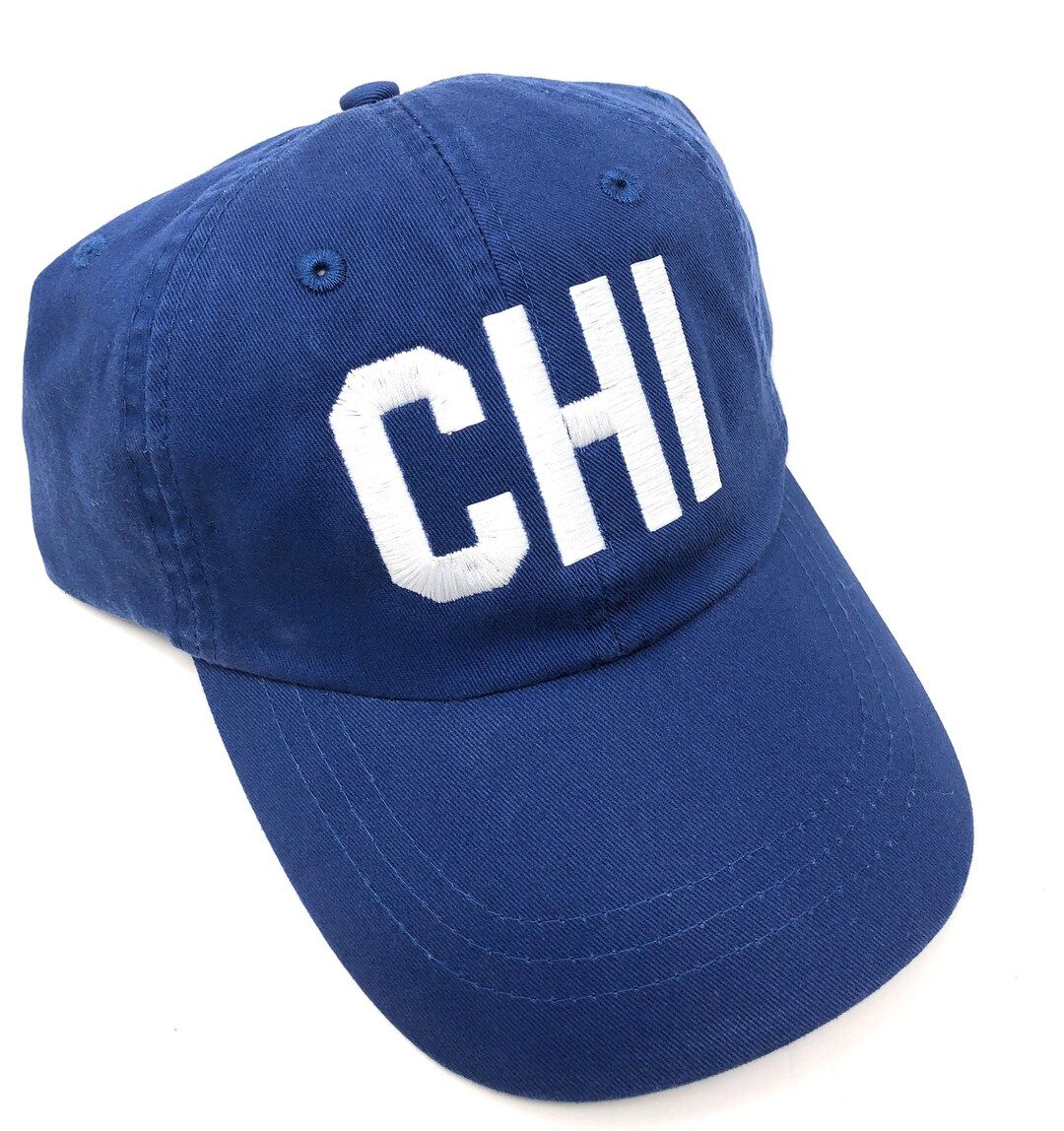 Custom Embroidered Monogrammed Chicago CHI Royal Blue Baseball - Etsy | Etsy (US)