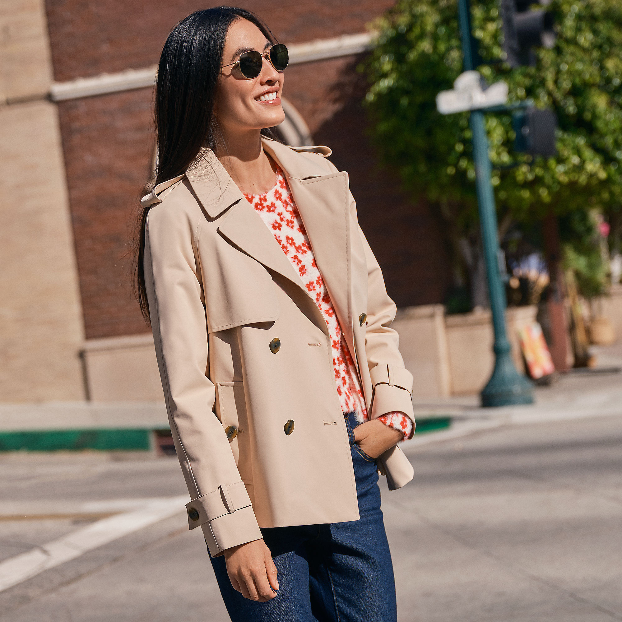 Women's Trench Rain Jacket | Lands' End (US)