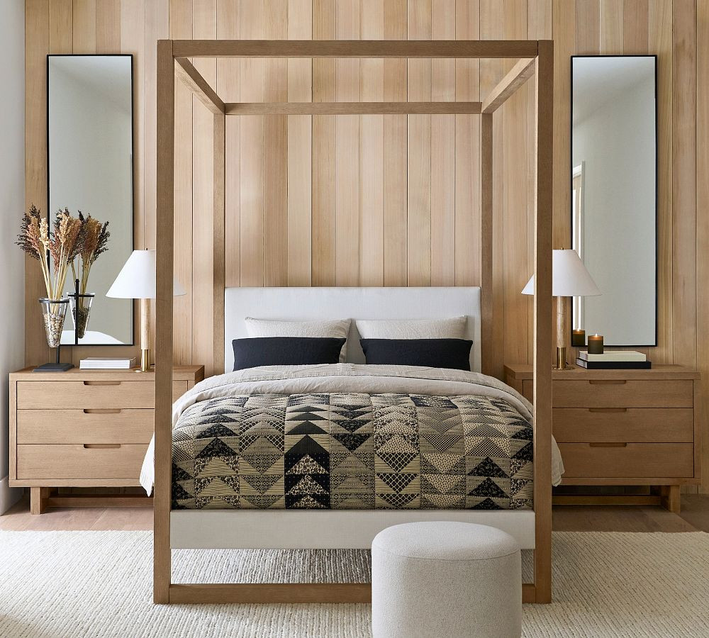 Portola Upholstered Canopy Bed | Pottery Barn (US)