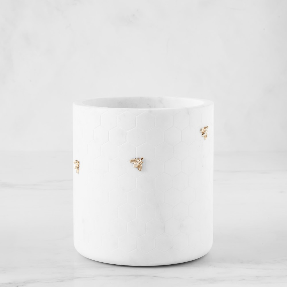 Honeycomb Marble Utensil Holder | Williams-Sonoma