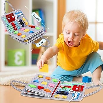 Esjay Busy Board for Toddlers, Busy Book Montessori Toys for 1 2 3 4 Year Old, Sensory Board Lear... | Amazon (US)