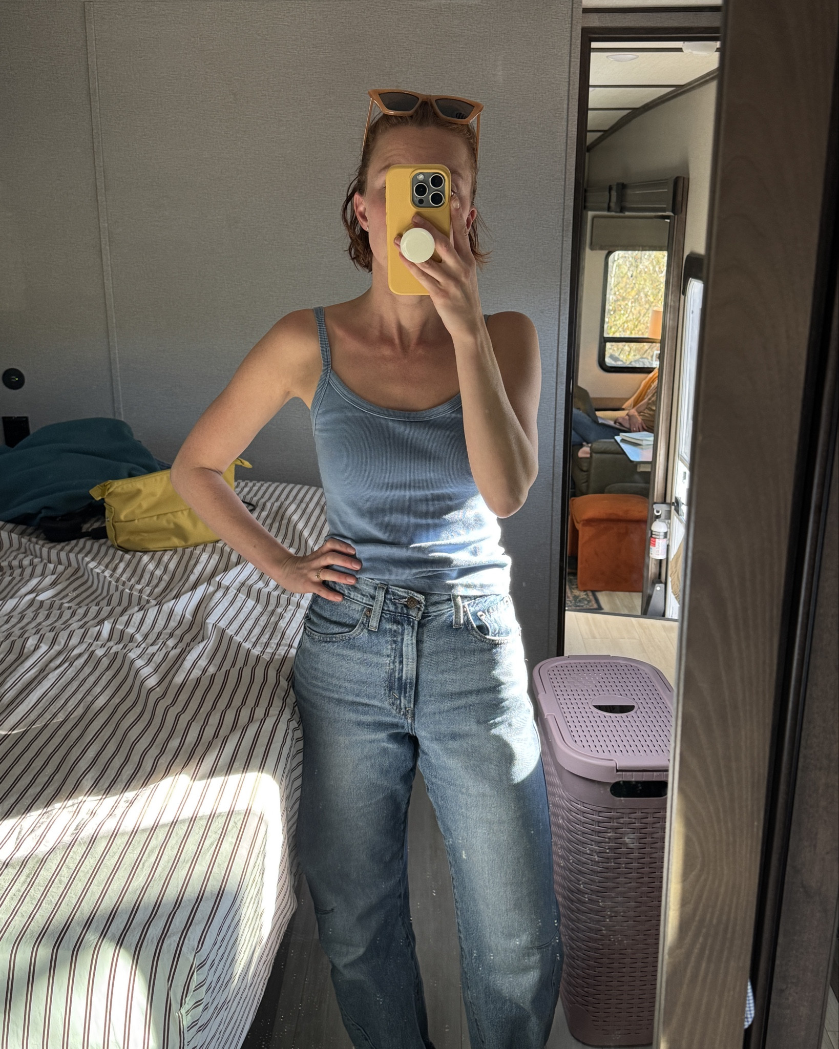 the cinch waist barrel jean is just the best. i can wear these all thru period bloating too because of the waist adjusters. on a crazy SALE! 👖 

#LTKSaleAlert #LTKFindsUnder50