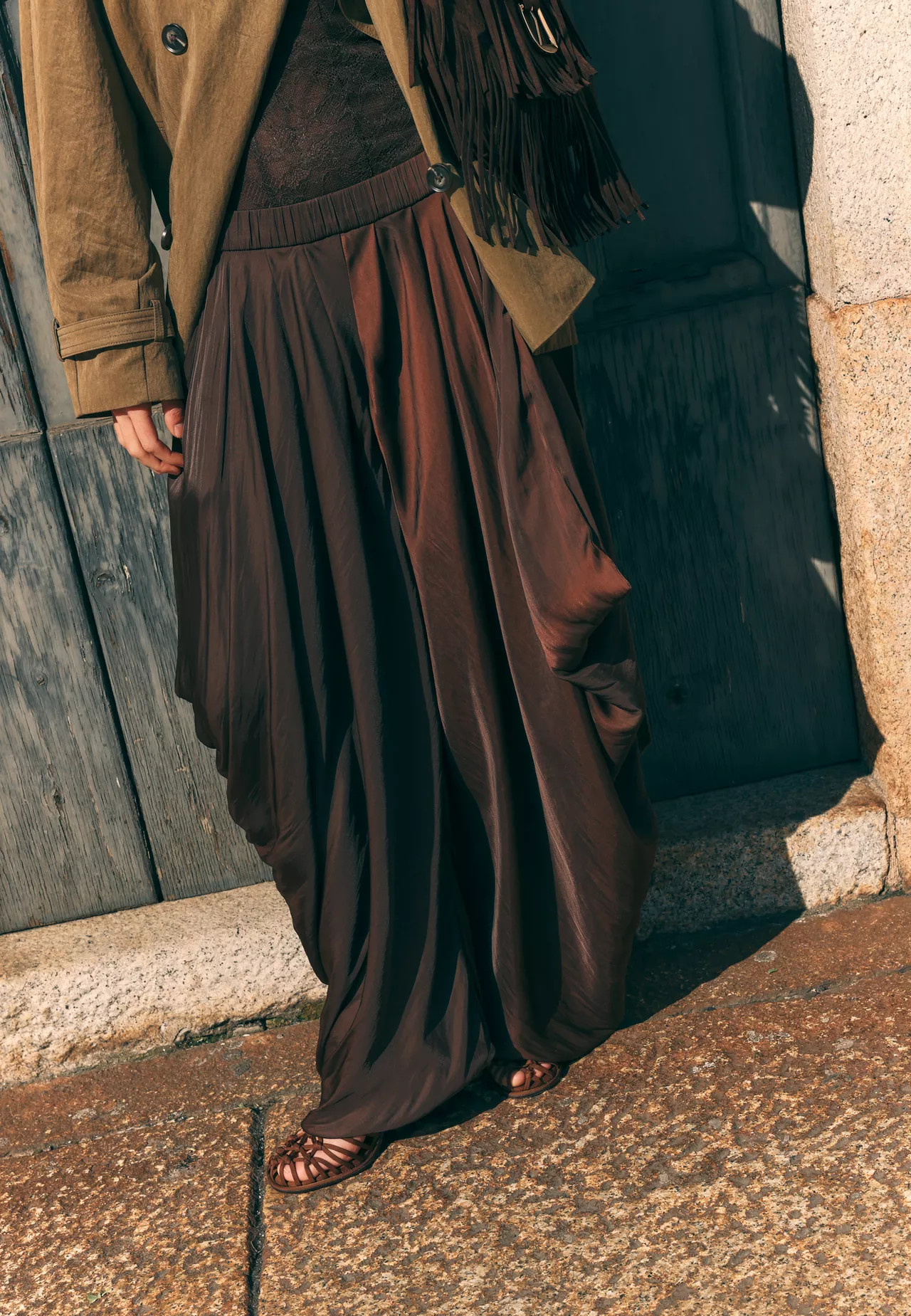 Pantalon bouffant super volume - Pantalons femme | Stradivarius France | Stradivarius (FR)