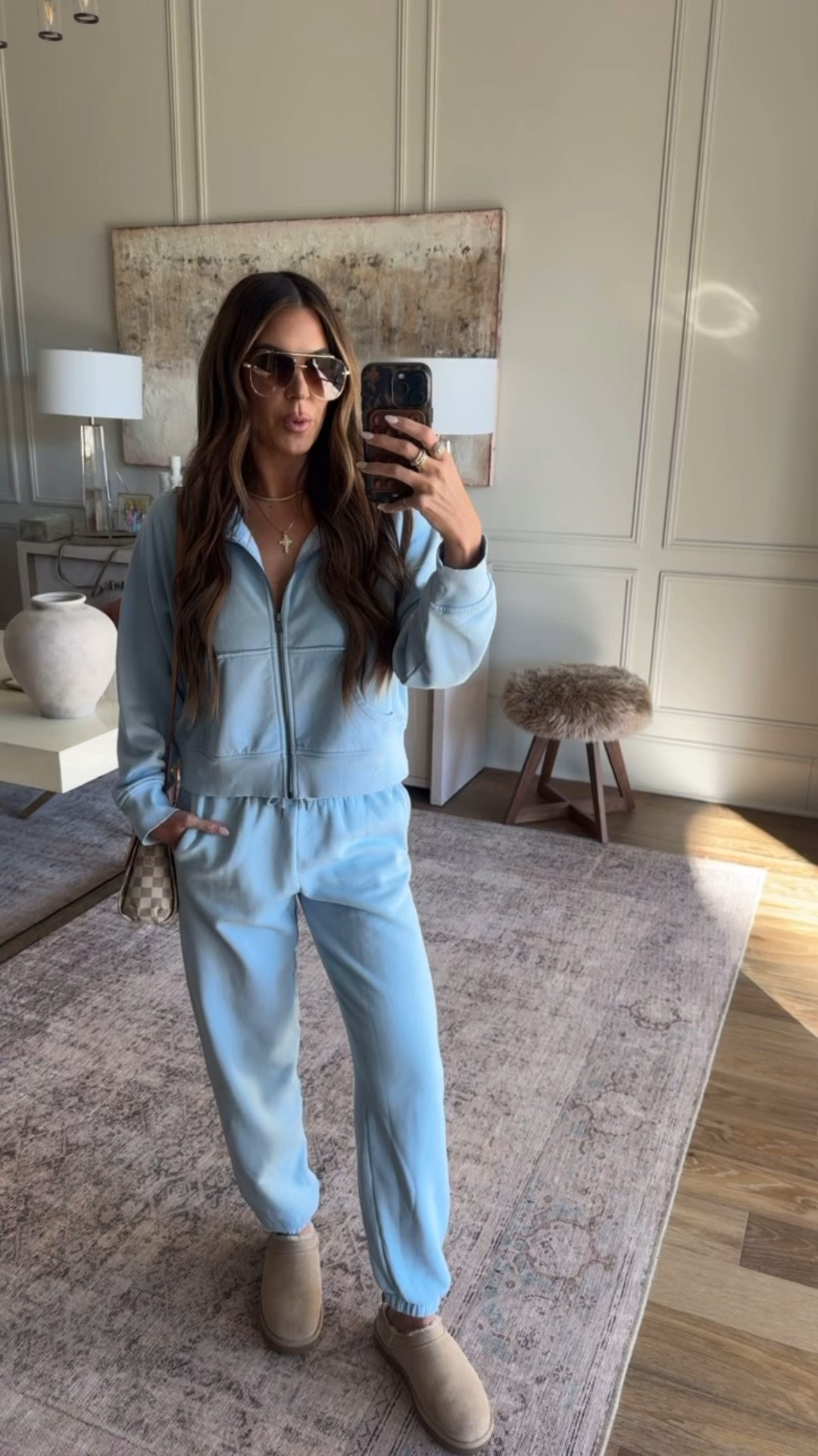 wearing small top and bottoms 🩵 

 #LTKootd