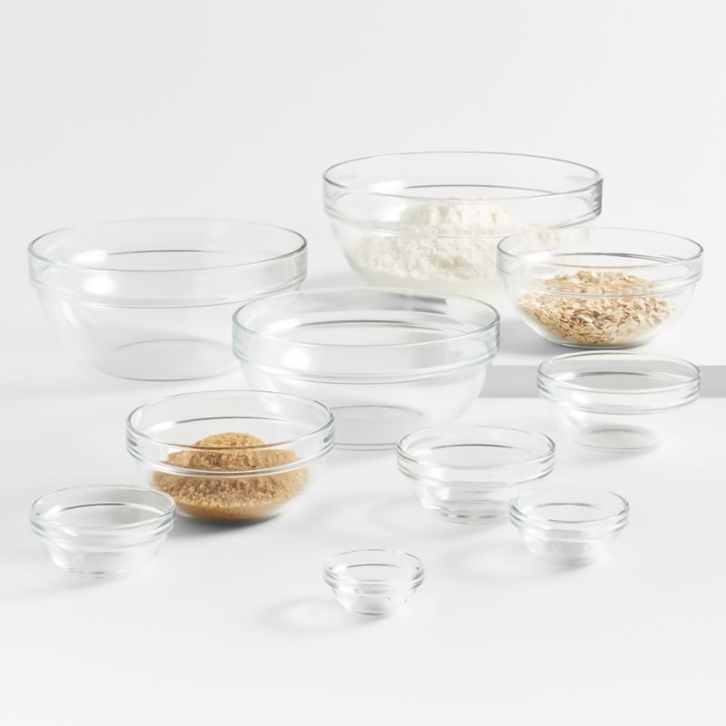 Glass Nesting Bowl 10-Piece Set + Reviews | Crate & Barrel | Crate & Barrel
