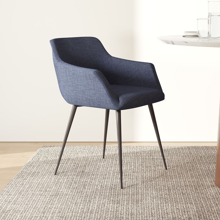 Modern Upholstered Dining Arm Chair (Set of 2) | West Elm (US)