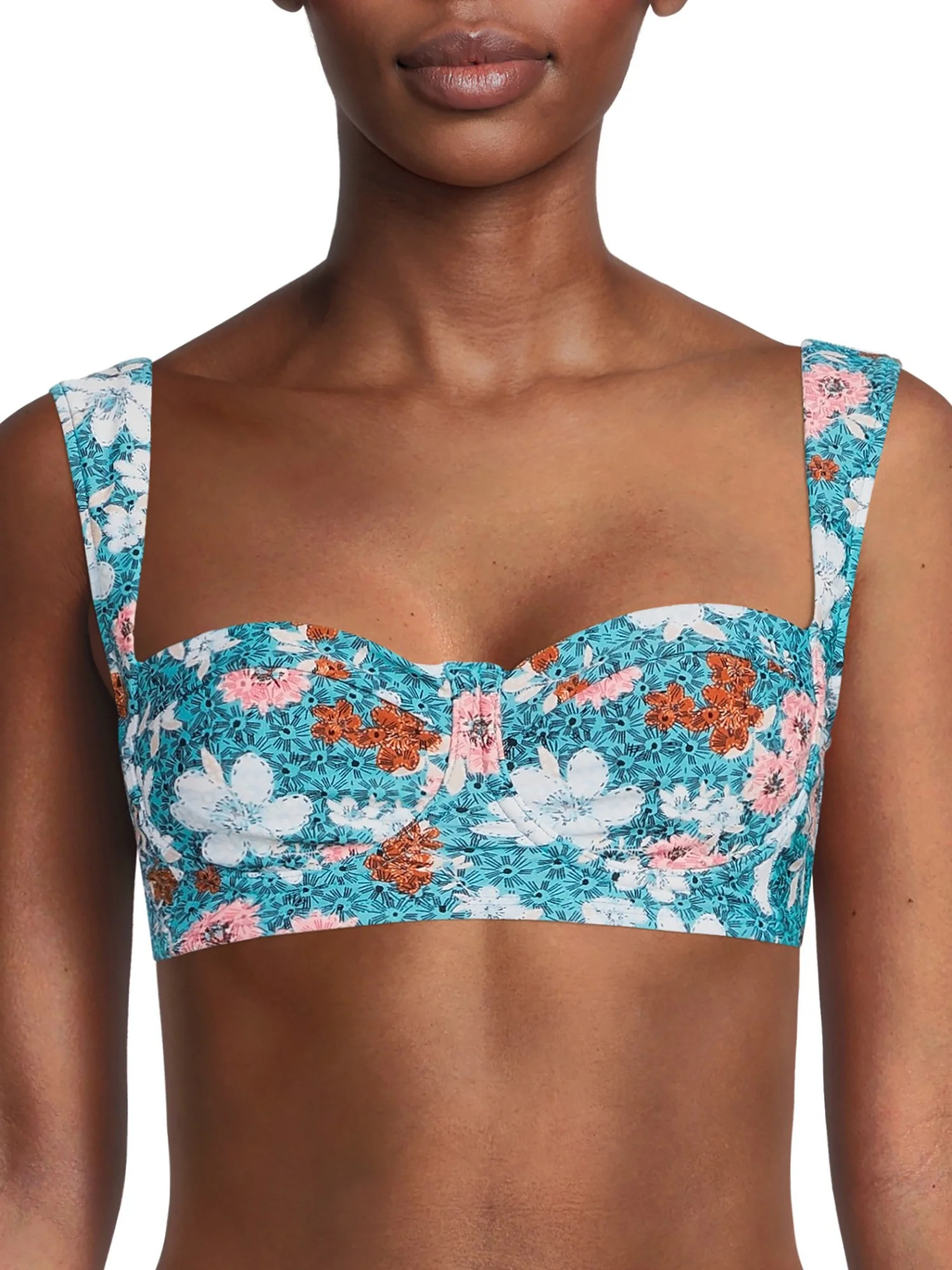 Time and Tru Women’s and Women's Plus Balconette Bralette Swimsuit Top - Walmart.com | Walmart (US)