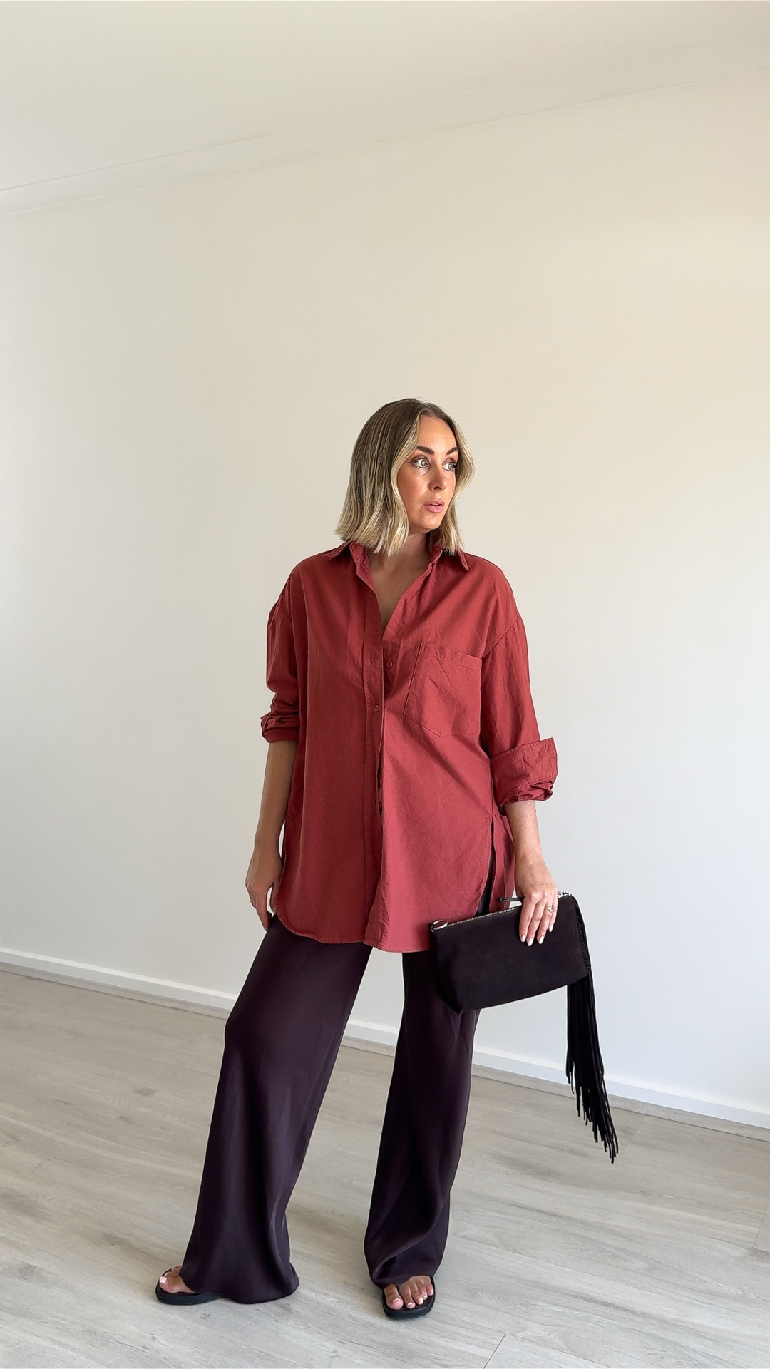 Wearing -
Shirt by Dissh (wearing size 4)
Bag by Witchery
Pants by Witchery (wearing size 4)
Thongs by Tony Bianco 

#LTKstyletip #LTKaustralia #LTKautumn