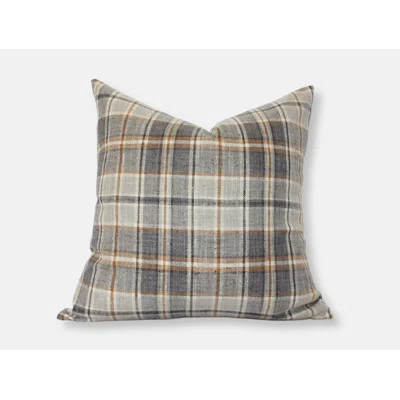 Brown Plaid Pillow Cover, Neutral Beige Throw Pillow | Wayfair North America