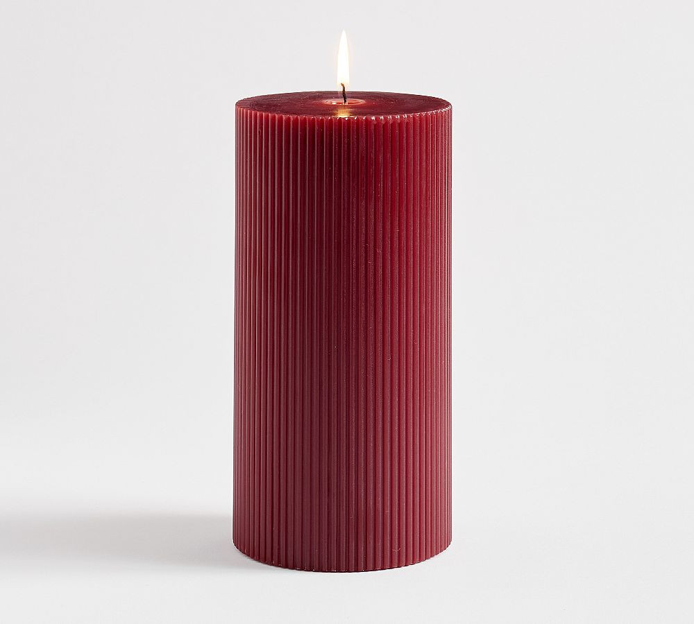 Fluted Pillar Candle | Pottery Barn (US)