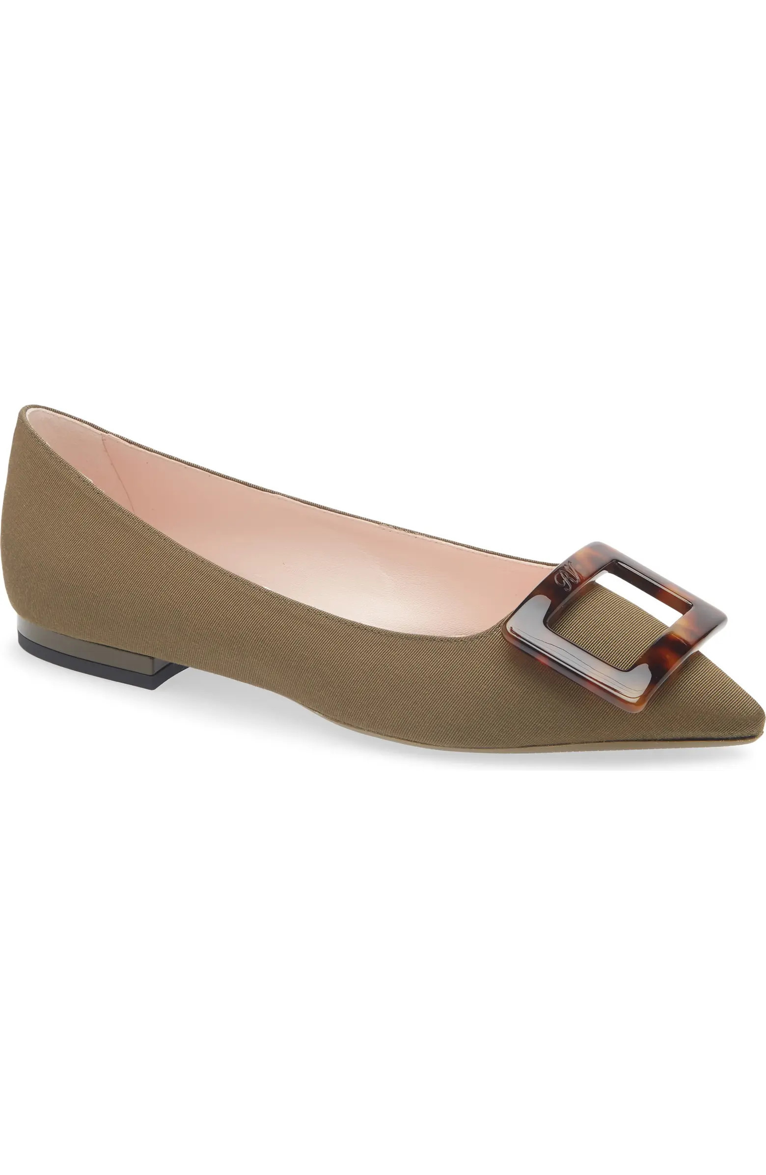 Roger Vivier Gommettine Pointed Toe Flat (Women) | Nordstrom | Nordstrom