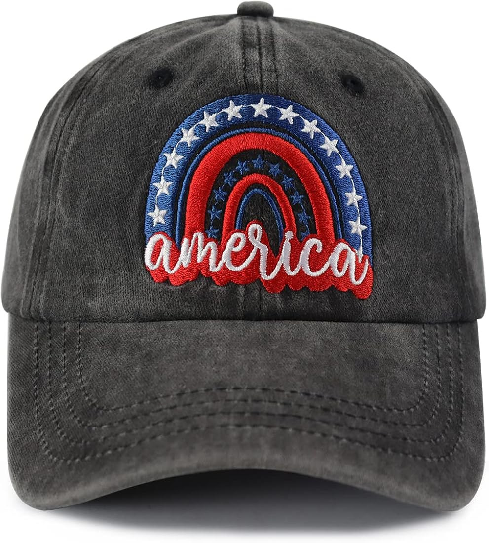 Gomcdlwn America Flag Hat for Men Women, Funny Adjustable Cotton Embroidered 4th of July USA Patr... | Amazon (US)